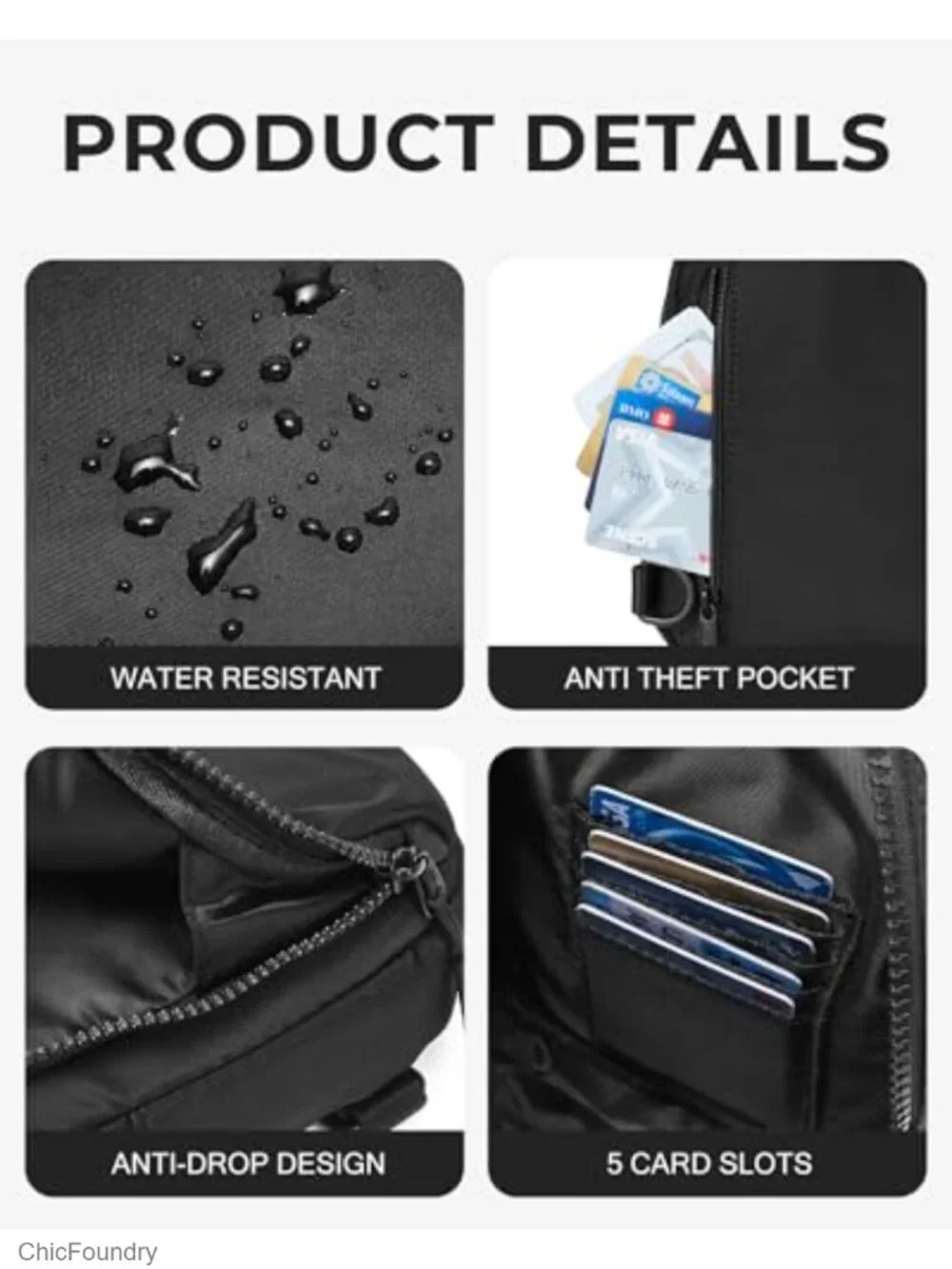 Small Crossbody Sling Bag with Extended Adjustable Strap